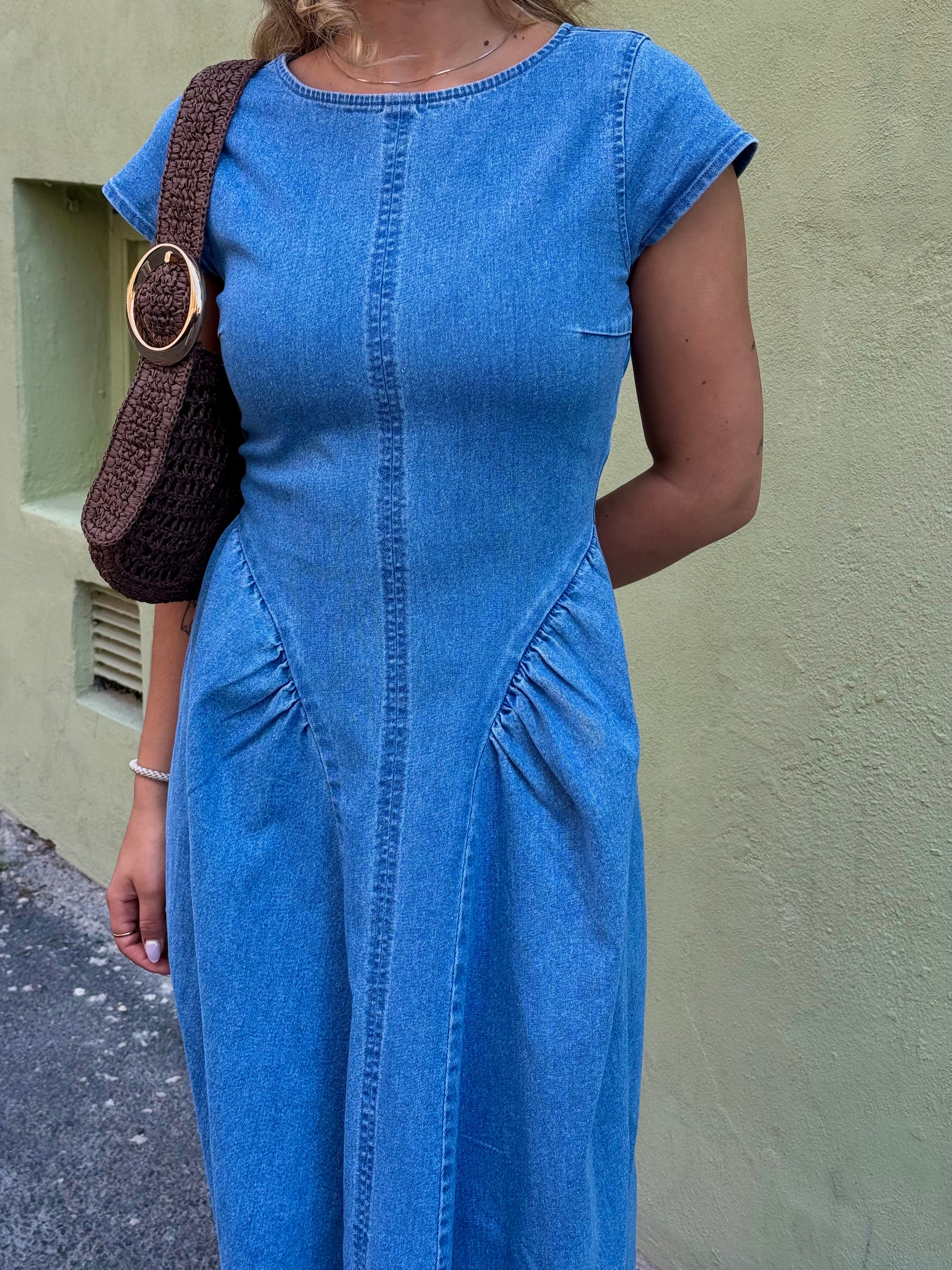 VMKIARA Long Dress - Medium Blue Denim